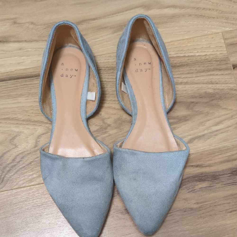 A New Day Women's Light Blue Suede Flats